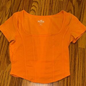 Hollister Vibrant Orange Crop Top
